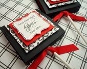 Custom Lollipop Covers, Red and White Damask, (60) Reserved for Erica Il_170x135