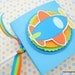 Airplane Lollipop Favors, Blue and Orange, Set of Ten