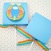 Airplane Lollipop Favors, Blue and Orange, Set of Ten