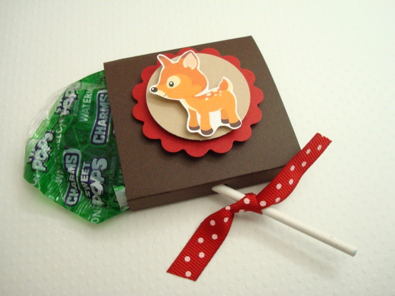 Woodland Animals Lollipop Favors, Set of Ten