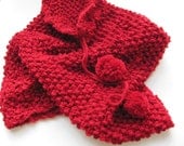 Handknitted scarf-------100percent Cotton------RED