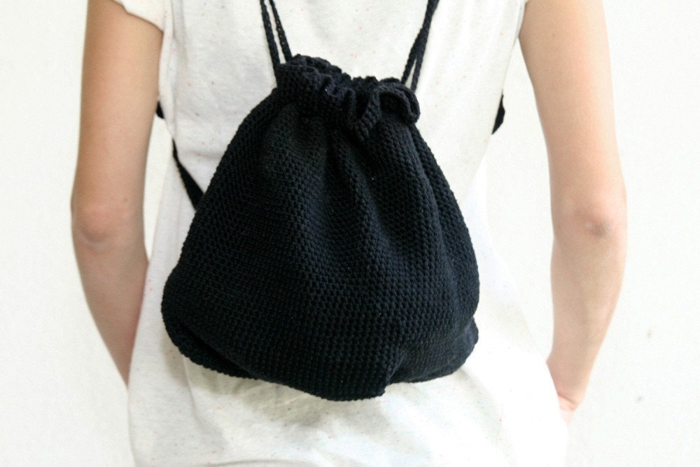 Black Chic-------- 100percent Cotton. BackPack. Beauty .