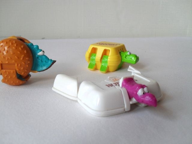 Set of 6 Vintage McDonald's Food Transformers