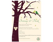 Custom Wedding Invitation Designs (Digital Files) - with Dinner Menu, Escort Card and Thank You Card by Reani on Etsy
