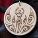 Fire Goddess Hand Pyrographed Wooden Pendant - Made to Order