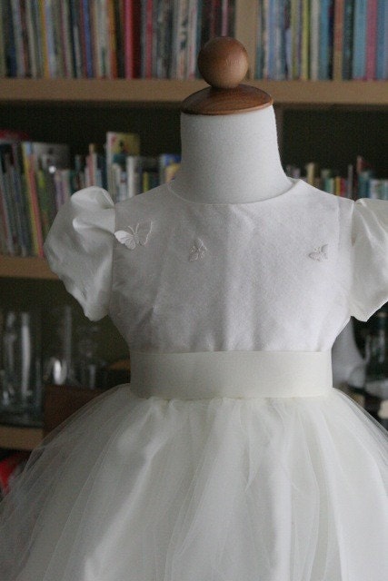 Light Breeze Dress flower girl baptism christening first communion tutu dress easter white ivory