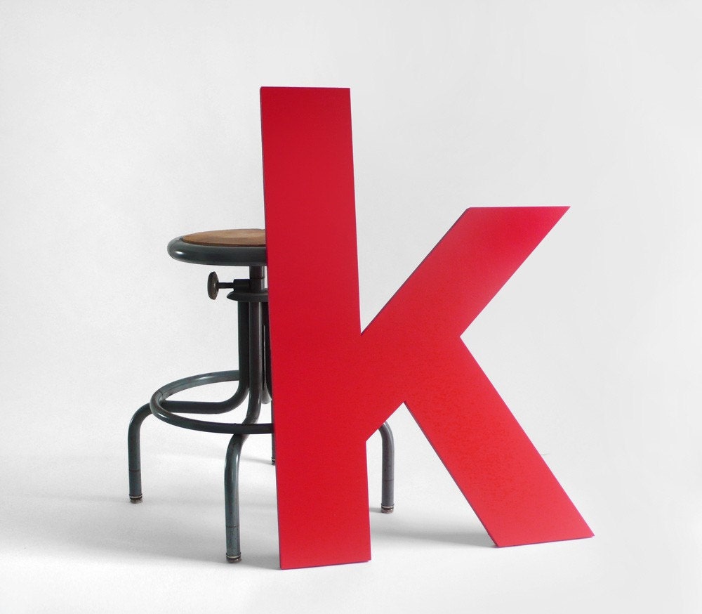 Wood Letters K - Wall Hanging, Nursery, Wedding, Baby Name