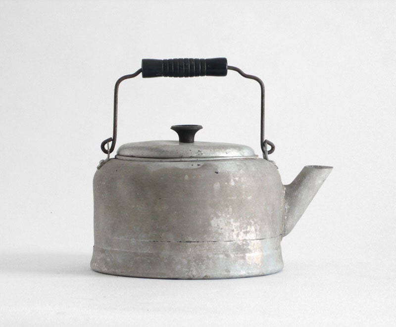 Vintage Tea Pot - Kettle, Metal, Kitchen, Retro
