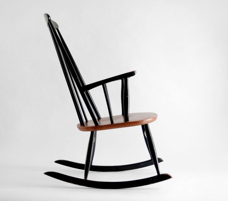 ON HOLD until Feb 10th - Vintage Ilmari Tapiovaara Teak Rocking Chair - Mid Century, Modern, Wood, Danish, Rocker