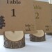 Rustic Set of Wood  Angled Place Card Holders Set of 6    Eclectic Mix