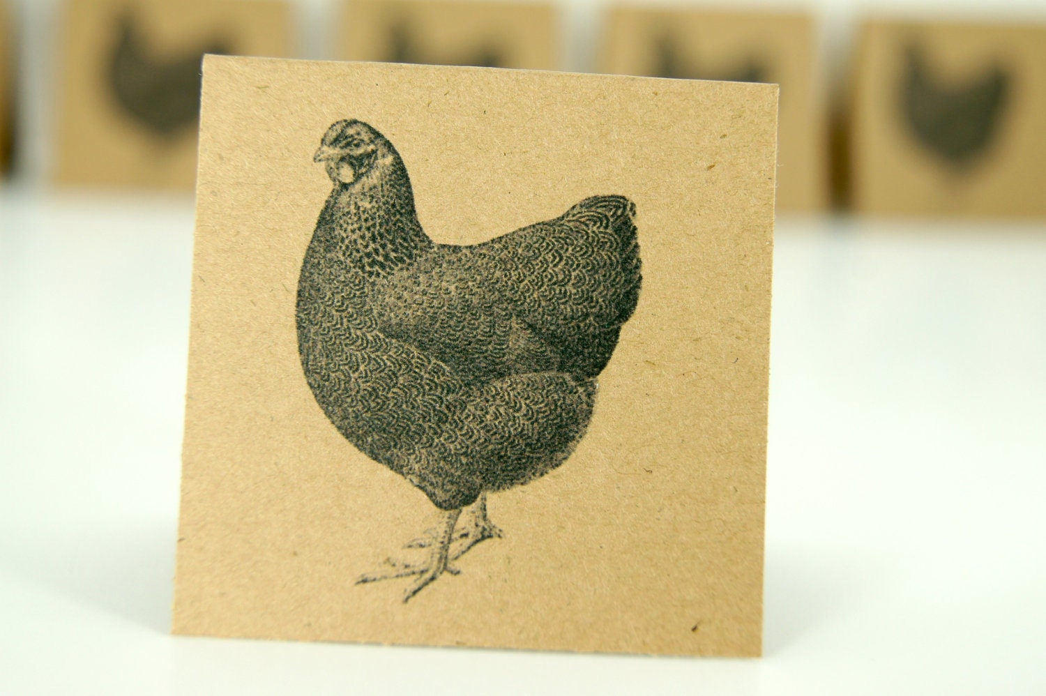 Blank Mini Gift Cards Hen - Mini Cards - set of 8 with envelopes MC62