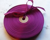 Vintage 1930's-40's French Woven Ribbon -Milliners Stock- 5/8 Inch Gorgeous Magenta