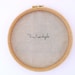 Freehand Embroidery Hoop Art. 'Off to see the world' Textile Artwork by Three Red Apples. French 2CV car in green, blue & white. 8 inches
