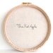 Embroidery Hoop Art - 'Let's go' Textile illustration in yellow & green - large 10" hoop