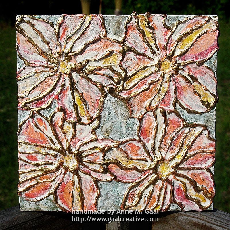 Four Happinesses original 3D mixed media piece