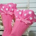 Pink Polka Dot Spring Cleaning Dish Washing Gloves