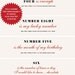 Pick a number - Personalized Number Poster art print - 13"x19"