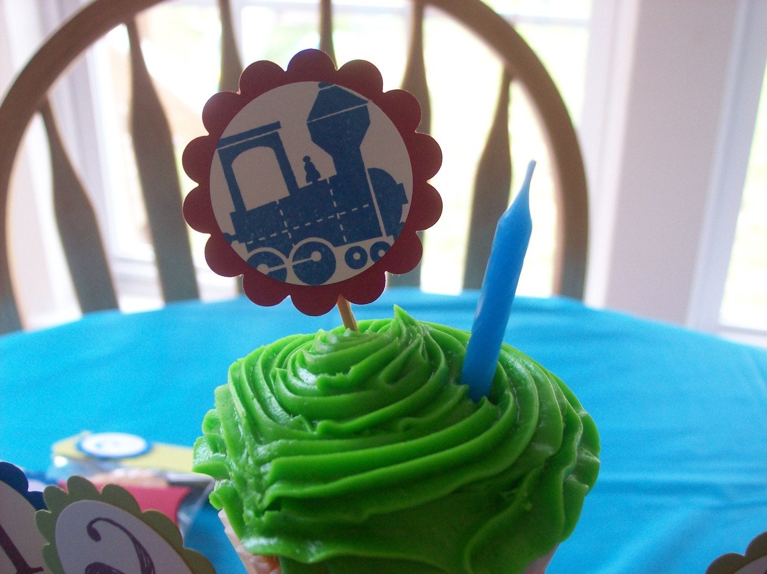Train Cupcake Toppers, Train Baby Shower, Train Birthday, Transportation Cupcake Toppers - Set of 12