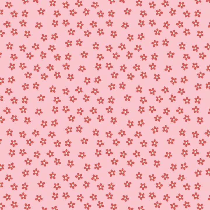 Bloom and Grow by My Mind's Eye for Riley Blake - 1 Yard Little Pink Blossoms