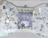 Mosaic Dog Bone frame w/ hooks  ON CLEARANCE