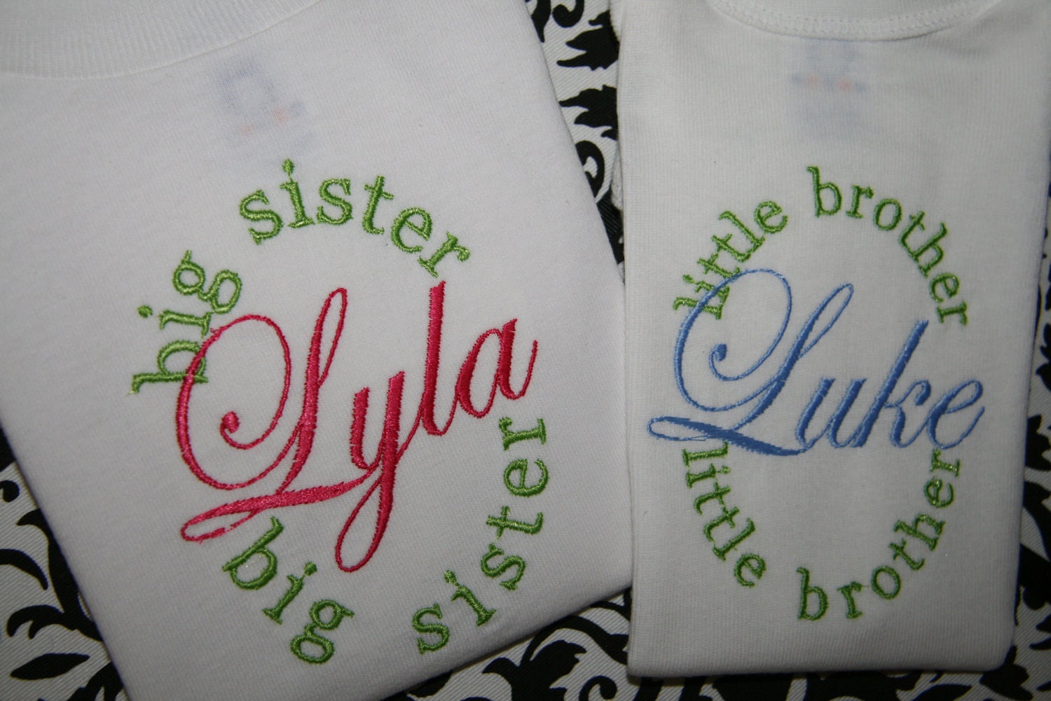 Personalized Big and Little SIBLING Set