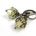 Flower Earrings, Swarovski Crystal Jewelry, Antiqued Brass, Vintage Style, Lucite Flower Earrings, Gifts for Teen Girls, Yellow, Lemon Drops