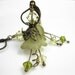 Light Olivine, Flower Earrings, Swarovkski, Lucite, Brass