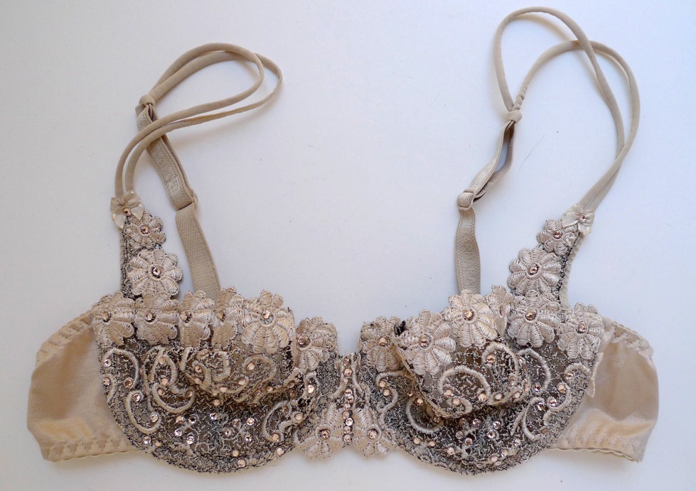 Sparkly Burlesque Set Bra Panties Swarovski Crystals Knickers