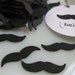150 Tiny Black Mustache Die Cut Confetti 1 Inch