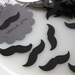 150 Tiny Black Mustache Die Cut Confetti 1 Inch