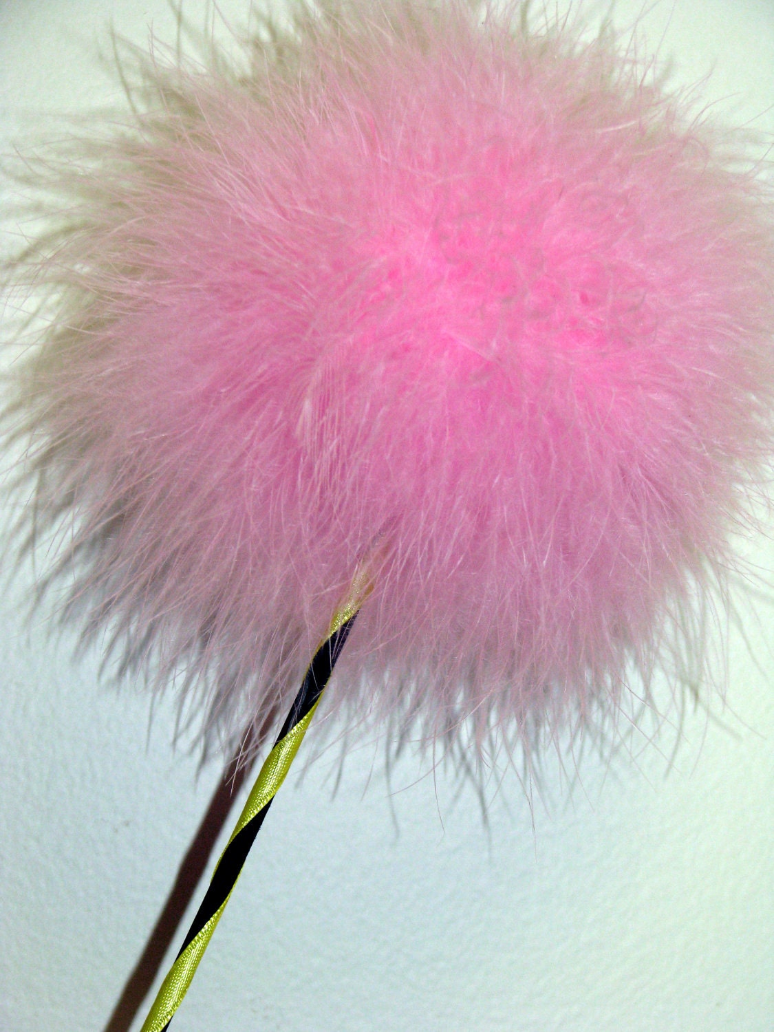 SET OF FOUR    Marabou puff feather pompom topiaries