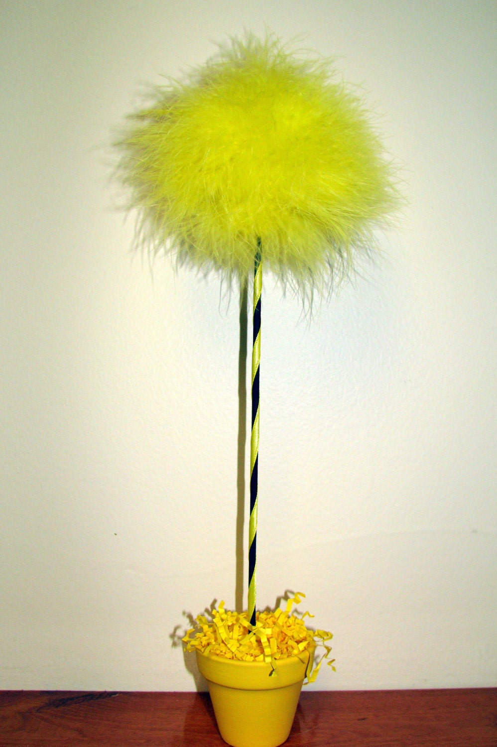 TRUFFULA TREES from The Lorax by Dr. Seuss marabou puff feather pompom topiaries