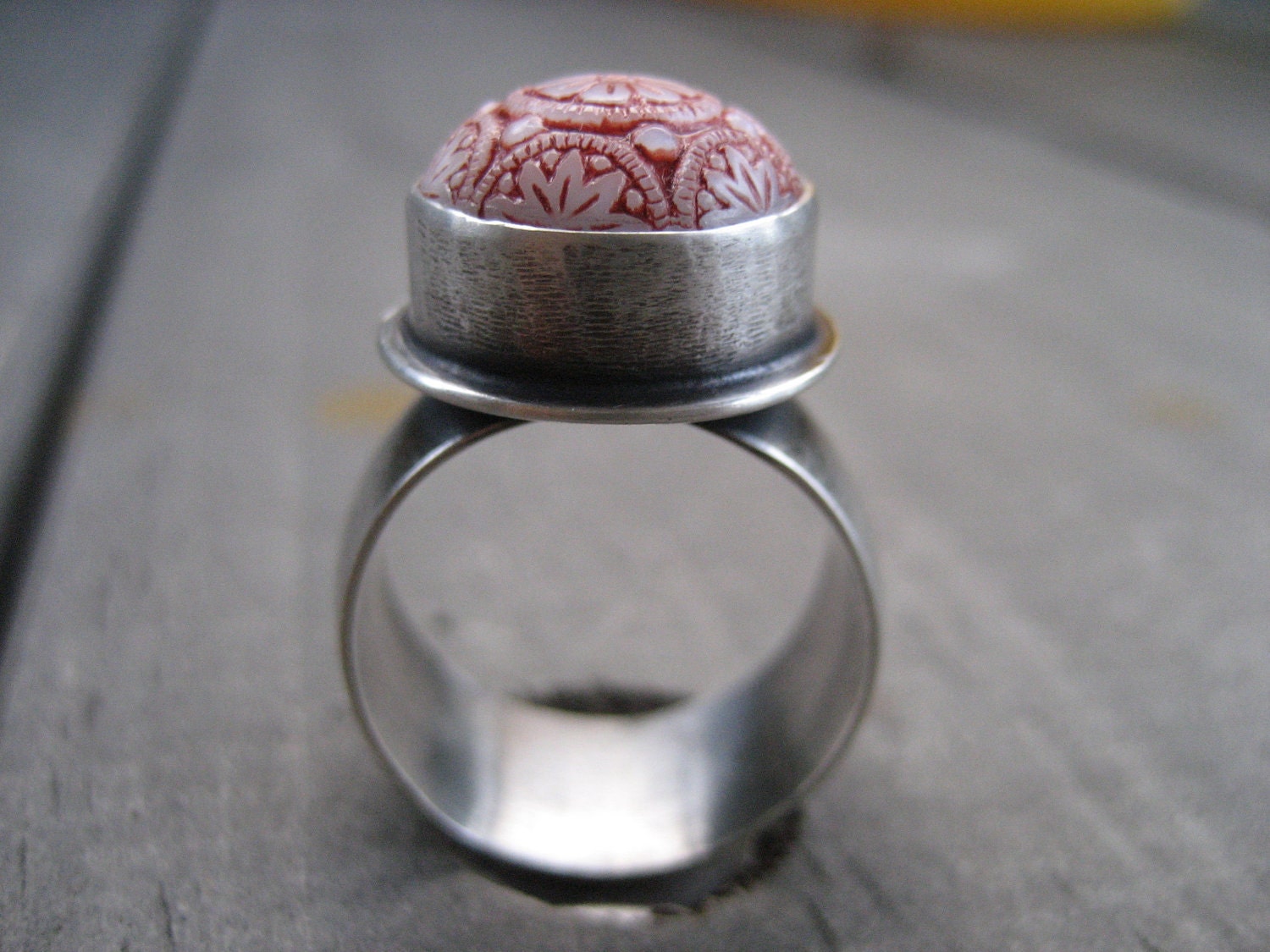 alainn sterling silver & czech glass ring