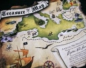 PIRATE Birthday Party Invitation Treasure Map