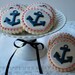 Navy & Pink Anchor Decorated Sugar Cookies (12)