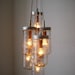 Dazzling Diamonds Mason Jar Chandelier - Mason Jar Light Pint Sized Quilted Ball Swag Light - Upcycled Rustic Eco Friendly BootsNGus Design