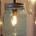 Waterfall Splash Mason Jar Chandelier - Cascading Spiral - Modern Industrial Swag - Handcrafted Upcycled BootsNGus Hanging Lighting Fixture