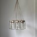 Mason Jar Chandelier - Mason Jar Light - WAGON WHEEL - Industrial Swag - Handcrafted Upcycled BootsNGus Hanging Pendant Lighting Fixture