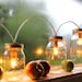 Mason Jar Lights - Banner Style - Modern Industrial Rustic Farmhouse - Handrcrafted Upcycled BootsNGus Lighting Fixture