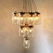 3 Tier Upside Down Wedding Cake Mason Jar Chandelier - Mason Jar Lighting - Handcrafted Upcycled BootsNGus Hanging Pendant Light Fixture