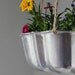 Shining Silver - UpCycled Bundt Cake Planter - Industrial Modern Reclaimed BootsNGus Hanging Flower Pot