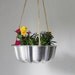 Shining Silver - UpCycled Bundt Cake Planter - Industrial Modern Reclaimed BootsNGus Hanging Flower Pot