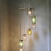Lemon Lime SPRING - Mason Jar Chandelier Hanging Light Fixture - Spiral Waterfall Rustic Mason Jar Wedding Lighting - BootsNGus Lamp Design