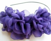 ANN Plum Chiffon headband