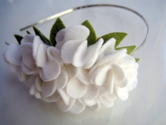 REBECCA Wool felt rosettes headband