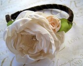 MICHELLE Satin and lace head band