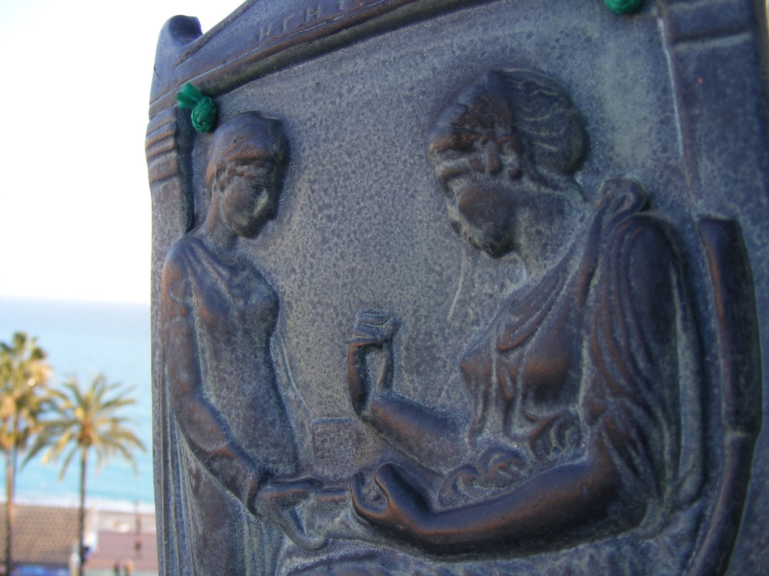 SALE - Greek Relief - Glazed terra cotta - reproduction from 1950s -