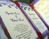 Tri-panel, tri-lingual invites - Customized and Hand detailed