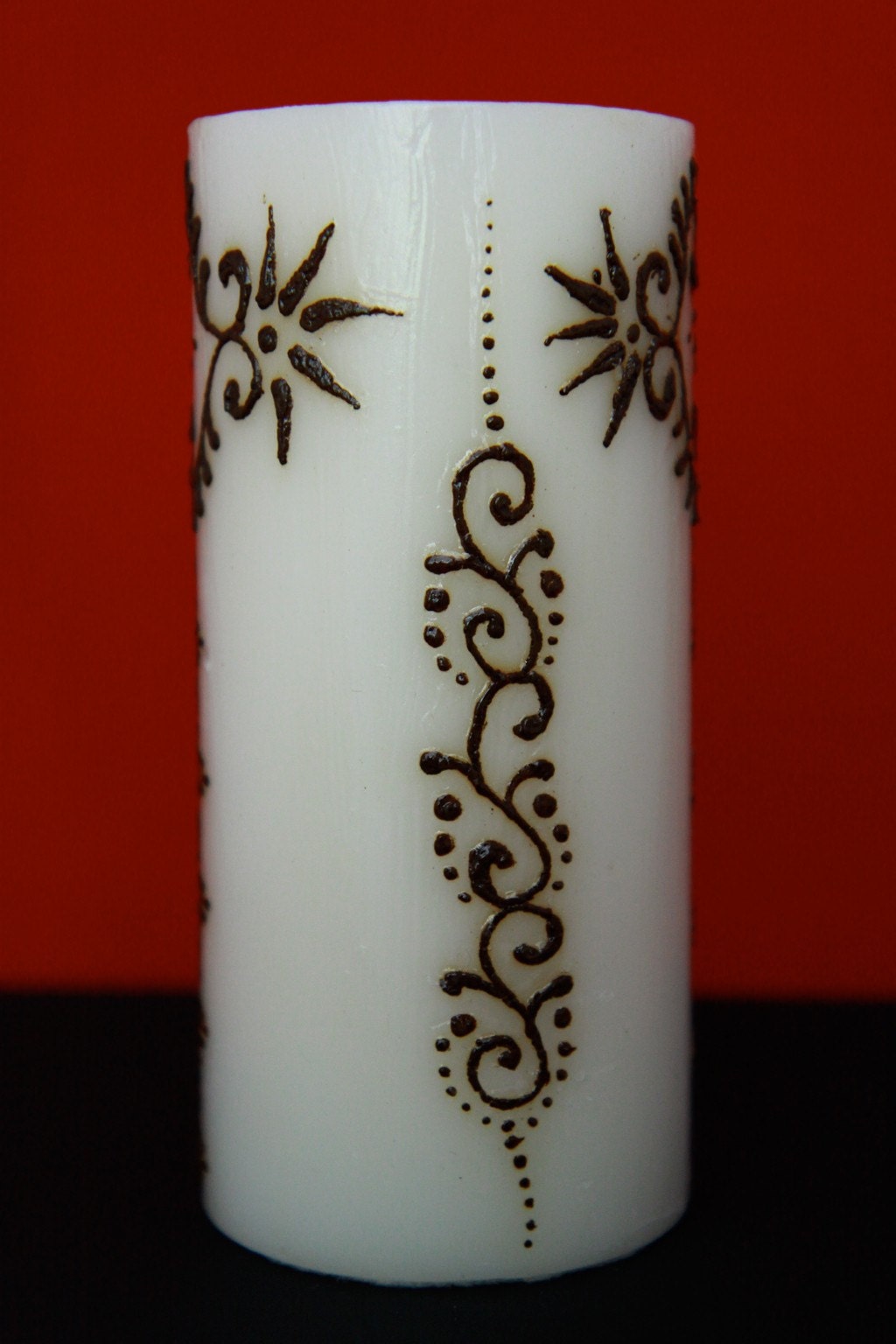 Clearance Sale - Selling at Cost - Starburst Mehendi Decorated Candle