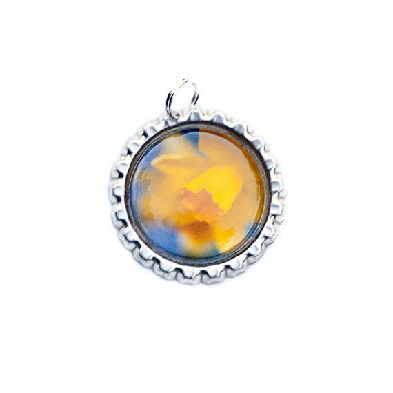Silver Pendant Necklace, Photo Jewelry, Fine Art you Wear in a Bottlecap, Teen Fashion Accessories